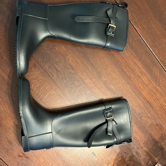 Burberry Equestrian Buckle Strap Rain Boot - Sz 39 - Picture 2 of 5